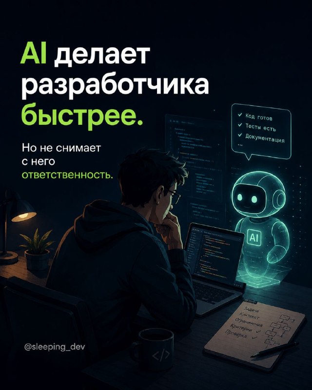AI делает разработчика быстрее.