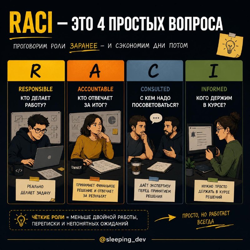 RACI: как понять, кто за что отвечает, пока всё не развалилось