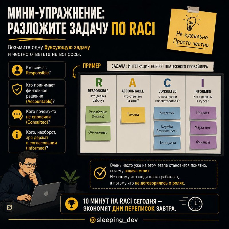 RACI: как понять, кто за что отвечает, пока всё не развалилось